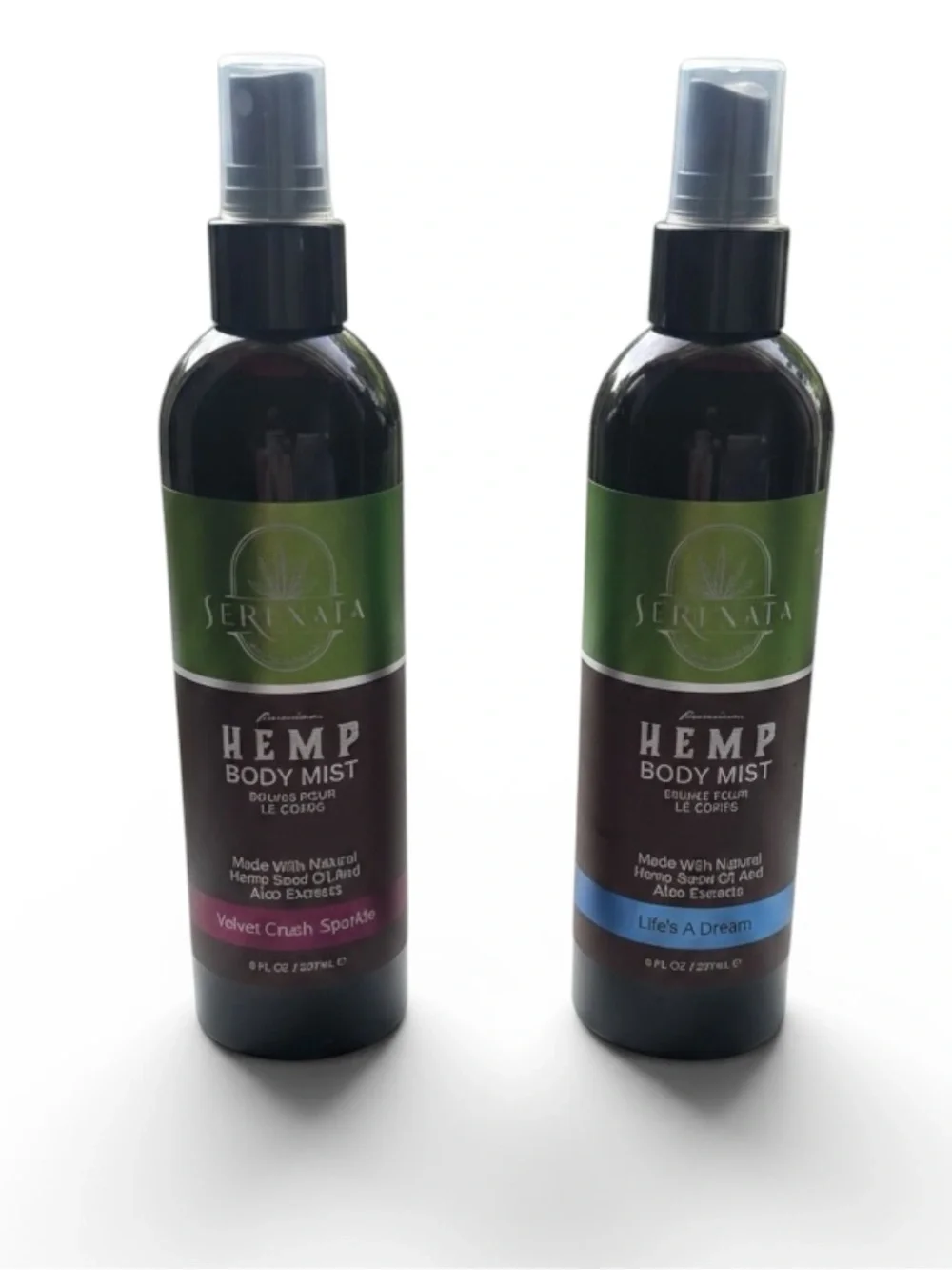 Serenata Hemp Body 8oz Hydrating Aloe Spray Vegan Natural Fragrance NEW